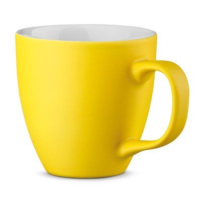 Taza de porcelana mate 450 mL Amarillo