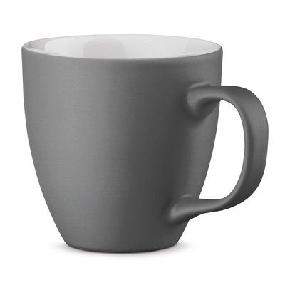 Taza de porcelana mate 450 mL Gris