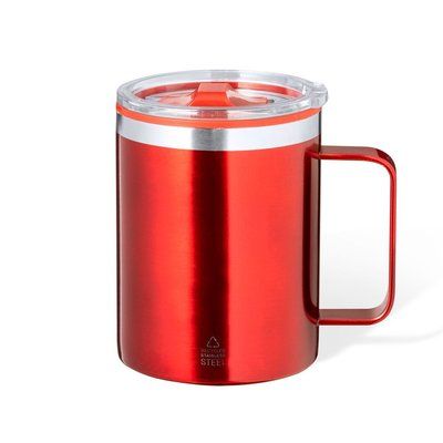 Taza térmica de acero inox reciclado Roj