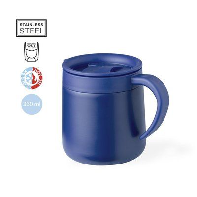 Taza térmica de acero con tapa abrefácil