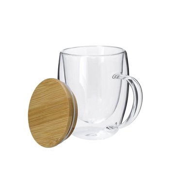 Taza térmica doble de cristal