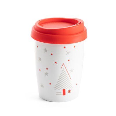 Taza de viaje navideña Rojo