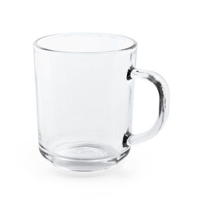 Taza Vidrio 230ml con Sonrisa en la Base Transparente