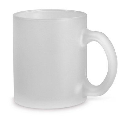 Taza de vidrio esmerilado 340 mL Blanco