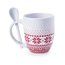 Taza invernal personalizable con cuchara  Taza invernal con cuchara 370ml personalizable por 1 cara