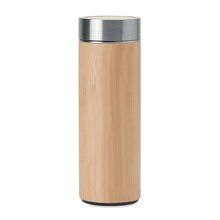 Termo con infusor de té en bambú ecológico y acero inoxidable 400ml Madera