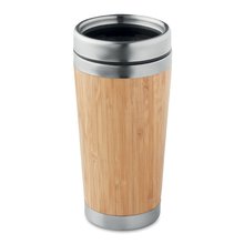 Termo Inoxidable y Bambú 400ml Madera