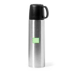 Termo 500ml Doble Pared con Taza en Tapa 130ml | Centrado en el frontal | 25 x 20