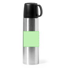 Termo 500ml Doble Pared con Taza en Tapa 130ml | Centrado en el frontal | 70 x 70