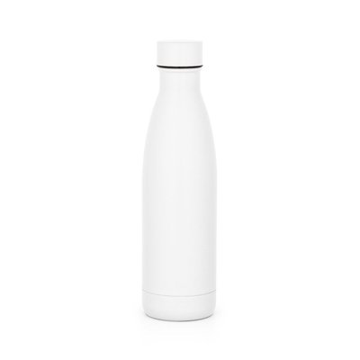 Termo de acero inox 500mL con tapa de rosca Blanco