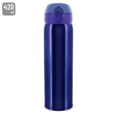 Termo Inox 420ml Apertura Rápida Azul