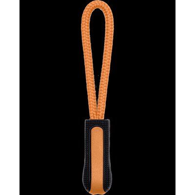 Tirador de cremallera personalizado Black / Orange