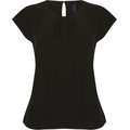 Top cuello plisado Negro M