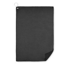 Toalla Golf 40x60cm RPET con Gancho Negro