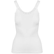 Top tirantes sin costuras con encaje Blanco XL/XXL