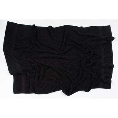 Toalla de baño con aro para colgar Black