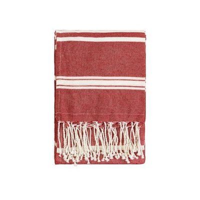 Toalla Pareo Fouta con Rayas 90x180cm Rojo