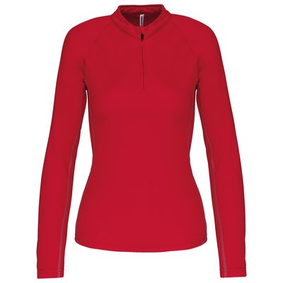 Top deportivo manga larga mujer Rojo M