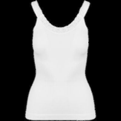 Top tirantes sin costuras con encaje White M/L