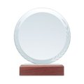 Trofeo Cristal Redondo base Madera