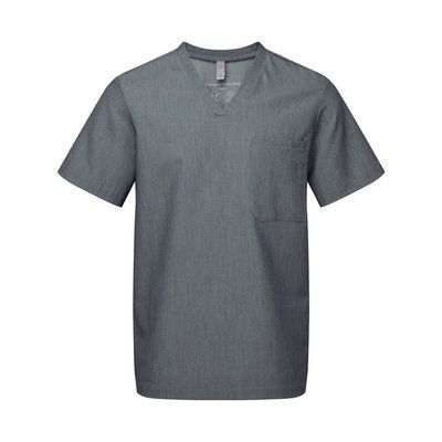 Túnica Tejido transpirable de manga corta para hombre Gris S