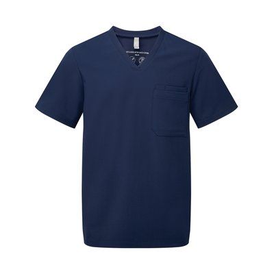 Túnica Tejido transpirable de manga corta para hombre Navy 3XL