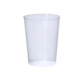 Vaso de 600ml reutilizable translúcido PP flexible