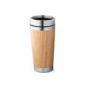 Vaso de acero inox y bambú 500 mL Natural