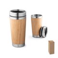 Vaso de acero inox y bambú 500 mL