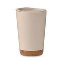 Vaso doble pared 300 ml con base de corcho Beig