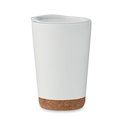 Vaso doble pared 300 ml con base de corcho Blanco