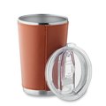 Vaso de doble pared 350 ml funda de piel sintética