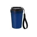 Vaso PP reciclado 360 ml tapa hermética y asa Azul