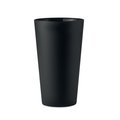 Vaso Reutilizable PP 500ml Translúcido Negro