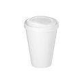 Vaso reutilizable con tapa 430mL Blanco