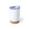 Vaso Térmico Acero Inox y Corcho 380 ml Blanco