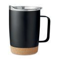 Vaso Térmico base Corcho Tapa Deslizante Negro