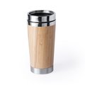 Vaso termo de bambú y acero inox. (500 ml) Vaso termo personalizado de acero inox. y bambú (500 ml)