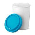 Vaso Termo Porcelana 220mL con Tapa Azul Claro