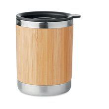 Vaso Doble Pared Acero y Bambú 250ml Madera