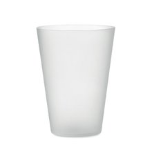 Vaso PP Reutilizable Eventos 300ml Blanco Transparente