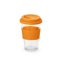 Vaso de Viaje 330mL con Tapa Naranja