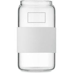 Vaso borosilicato con tapa banda y pajita 550ml | Trasero | 35 x 20