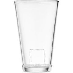 Vaso de Cristal 300ml Reutilizable | Frontal Inferior | 25 x 25