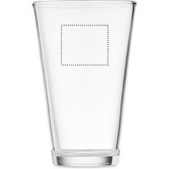 Vaso de Cristal 300ml Reutilizable | Frontal Superior | 35 x 30