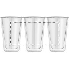 Vaso Cristal Doble Pared 350ml y Tapa | Circunferencia