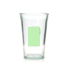 Vaso de Cristal Reciclado 300ml UE | En el frente del vaso | 30 x 50