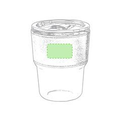 Vaso de cristal con tapa y piel 400 ml | Zona piel