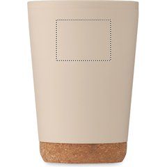 Vaso doble pared 300 ml con base de corcho | Frontal Superior | 40 x 30