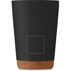 Vaso doble pared 300 ml con base de corcho | Trasero Inferior | 30 x 30